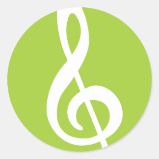 Moderne Treble Clef Ronde Sticker