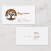 Moderne Tree of Life Wellness Life Coach Visitekaartje (Voorkant / Achterkant)