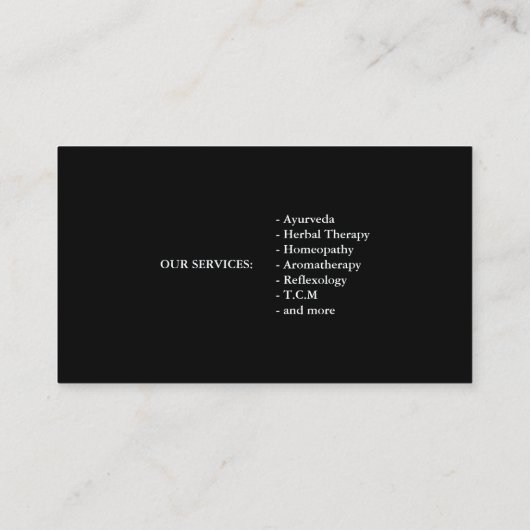 Moderne Tree of Life Wellness Life Coach Visitekaartje (Achterkant)