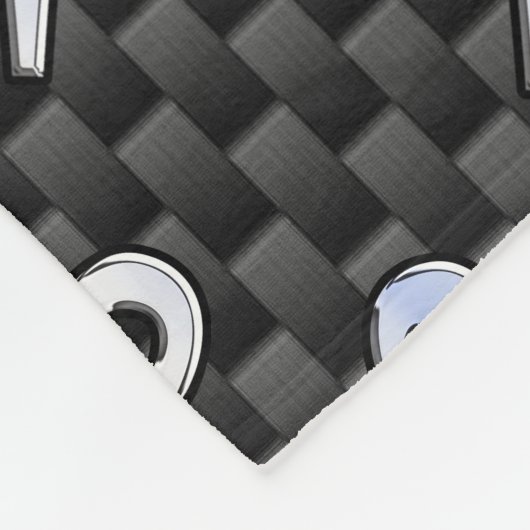 Moderne treinen tekenen koolstofvezel aan fleece deken (Hoek)