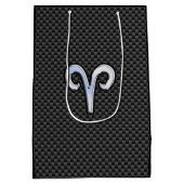 Moderne treinen tekenen koolstofvezel aan medium cadeauzakje (Achterkant)