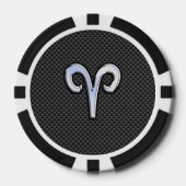 Moderne treinen tekenen koolstofvezel aan poker chips (Voorkant)