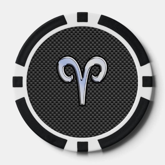 Moderne treinen tekenen koolstofvezel aan poker chips (Voorkant)