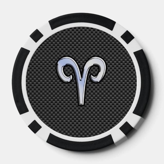 Moderne treinen tekenen koolstofvezel aan poker chips (Achterkant)