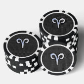 Moderne treinen tekenen koolstofvezel aan poker chips (Opstapeling)