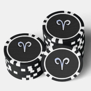 Moderne treinen tekenen koolstofvezel aan poker chips