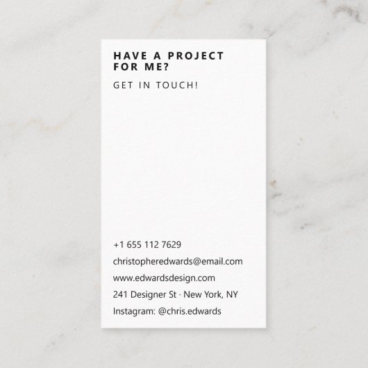 Moderne trend holografische gradiënt wit abstract visitekaartje (Achterkant)