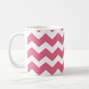 Moderne trend roze chevron zigzag patroon koffiemok