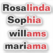 Moderne Trend Transparante Waterdichte Naam Sticke Sticker (Voorkant)