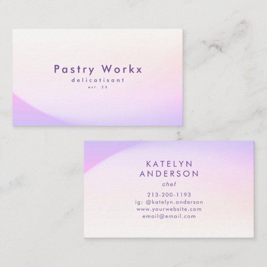 Moderne trend van minimale zwevende gradiënt visitekaartje (Voorkant / Achterkant)