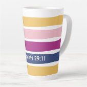 Moderne trending Striped Christelijk JEREMIAH 29:1 Latte Mok (Rechterhoek)