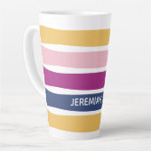 Moderne trending Striped Christelijk JEREMIAH 29:1 Latte Mok (Linkerhoek)