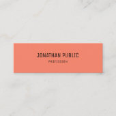 Moderne trendkleuren Elegante eenvoudige Sjabloon Mini Visitekaartje (Voorkant)