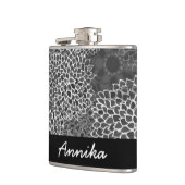 Moderne trends Bloemen gepersonaliseerd Heupfles (Links)