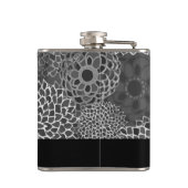 Moderne trends Bloemen gepersonaliseerd Heupfles (Achterkant)