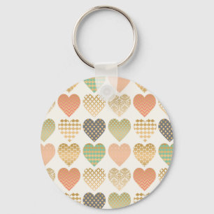 Moderne trends Grafische harten Sleutelhanger