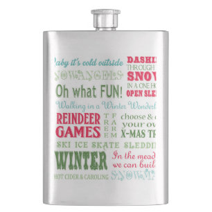 Moderne trends Kerstmis typografie Flacon