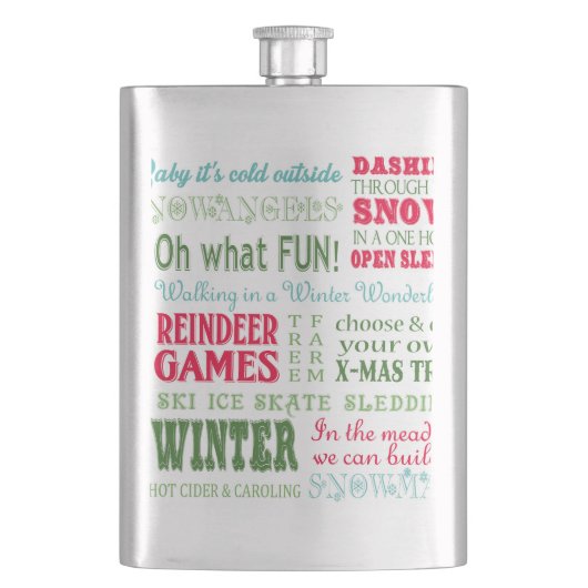 Moderne trends Kerstmis typografie Flacon (Voorkant)