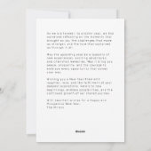 Moderne Trends Nieuwjaar Cheer Fotokaart Feestdagenkaart (Achterkant)