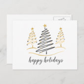 Moderne trends Vakantiebomen Feestdagenkaart (Voorkant / Achterkant)