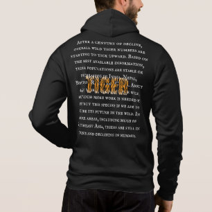 Moderne trendtekst gebaseerd op tijger zwart-wit hoodie