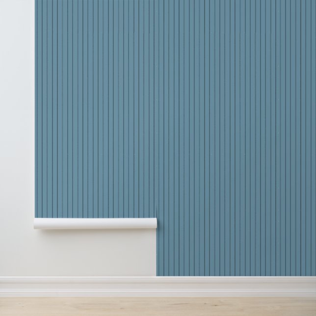 Moderne trendy 1" pinstripen blauw behang (Applicatie)
