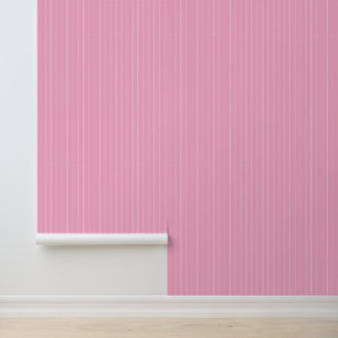 Moderne trendy 1" streepjes baby roze meisjeskamer behang