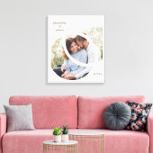 Moderne Trendy 2 Cirkel Foto Frame Huwelijksdatum Canvas Afdruk (Insitu (Woonkamer))
