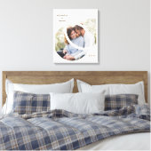 Moderne Trendy 2 Cirkel Foto Frame Huwelijksdatum Canvas Afdruk (Insitu (Slaapkamer))