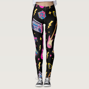 Moderne trendy 80s-stijl mooie zwarte leggings