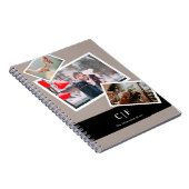 Moderne trendy aangepaste foto-monogram notitieboek (Rechterzijde)