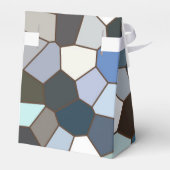 Moderne trendy aardetinten patroon bedankdoosjes (Achterkant)