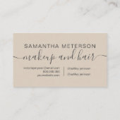 Moderne trendy aardtoon dan professioneel afsprakenkaartje (Achterkant)