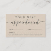 Moderne trendy aardtoon dan professioneel afsprakenkaartje (Voorkant)