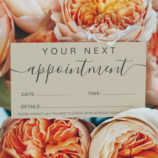 Moderne trendy aardtoon dan professioneel afsprakenkaartje