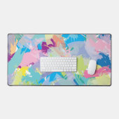 Moderne trendy Abstracte kunst, leuk kleurrijk Bureaumat (Keyboard & Muis)