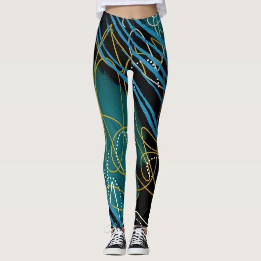 Moderne trendy Abstracte Leggings (Voorkant)