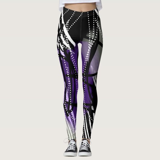 Moderne trendy Abstracte Leggings (Voorkant)