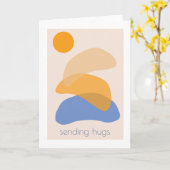 Moderne trendy Abstracte minimalistische verzendkn Kaart (Gele Bloem)