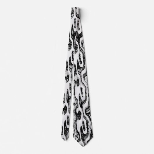 Moderne Trendy Abstracte Patroon Stropdas (Achterkant)