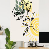Moderne trendy achtergrond ontwerp poster (Thuiskantoor)