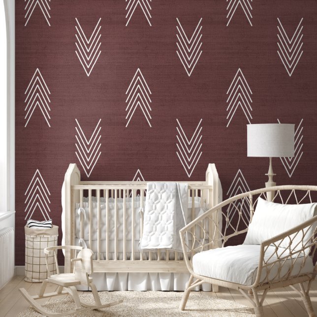 Moderne trendy Afrikaanse modderdoek donker terrac Behang (Kinderen)