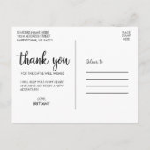 Moderne Trendy Afstudeer Bedankt Afgestudeerde Fot Briefkaart (Achterkant)