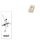 Moderne trendy ballerina ballet dans gepersonalise rubberstempel (Gestempeld)