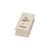 Moderne trendy ballerina ballet dans gepersonalise rubberstempel (Stempel)