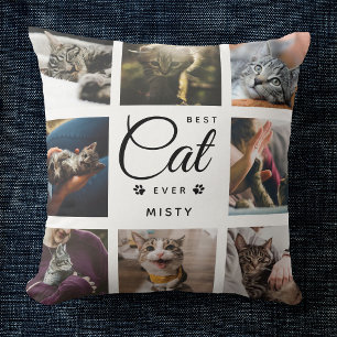 Moderne Trendy Beste Kat Ooit Pet Paw Fotocollage Kussen