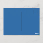 Moderne trendy blauwe chinoiserie bruidsdouche briefkaart (Achterkant)
