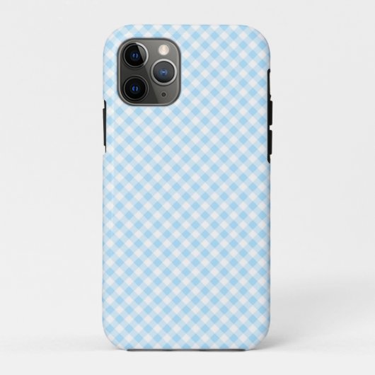 Moderne trendy blauwe en witte geruite Gingham Case-Mate iPhone Case (Achterkant)