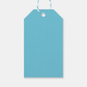 Moderne Trendy Blauwe Kerstboom Cadeaulabel (Achterkant)
