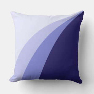 Moderne trendy blauwe tinten golvende lijnen kussen